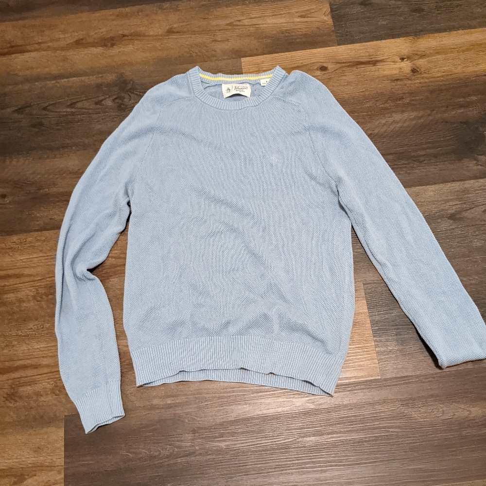 Original Penguin baby blue sweater size M